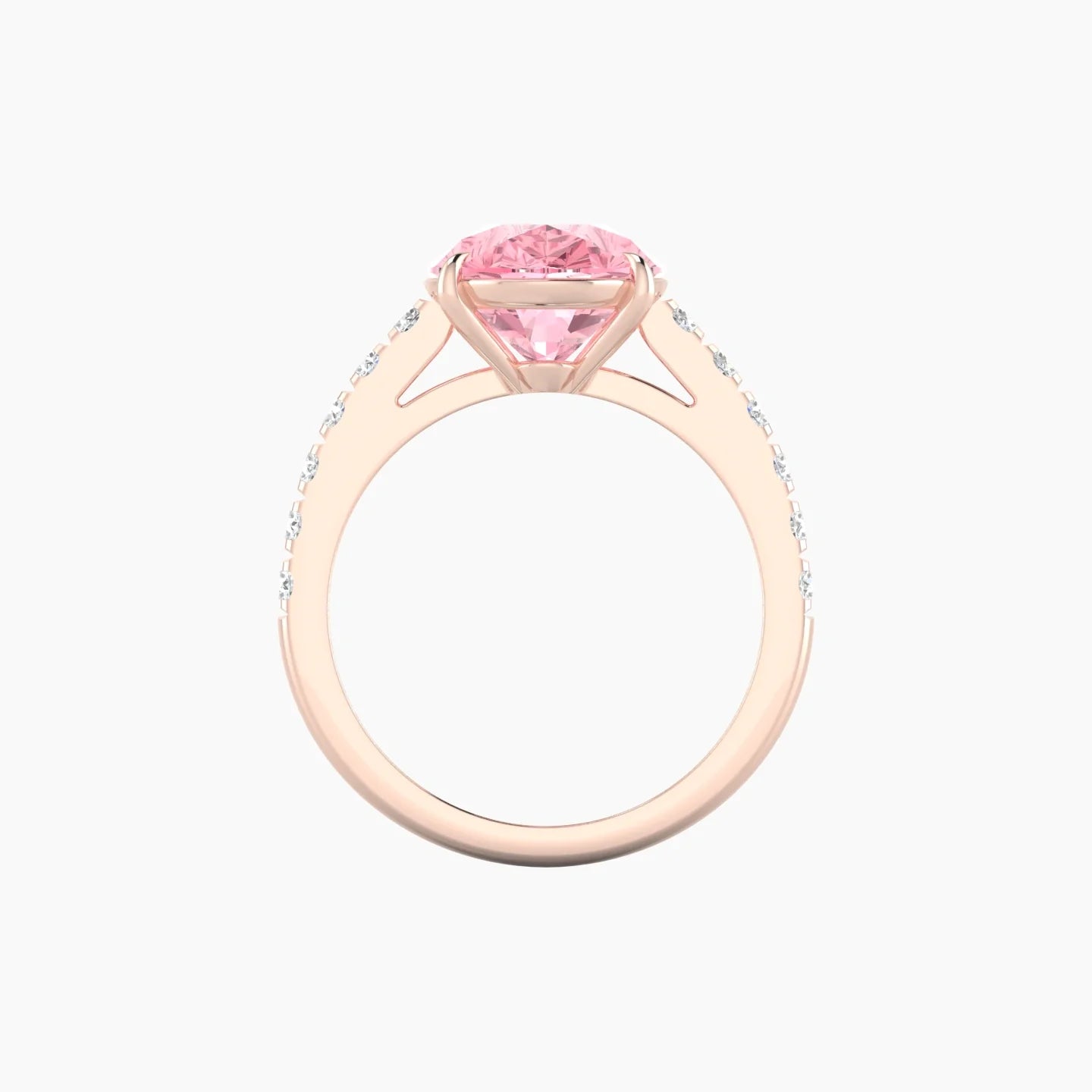 Straight Shank | 18k Rose Gold 5 ct Pear Cut Ring