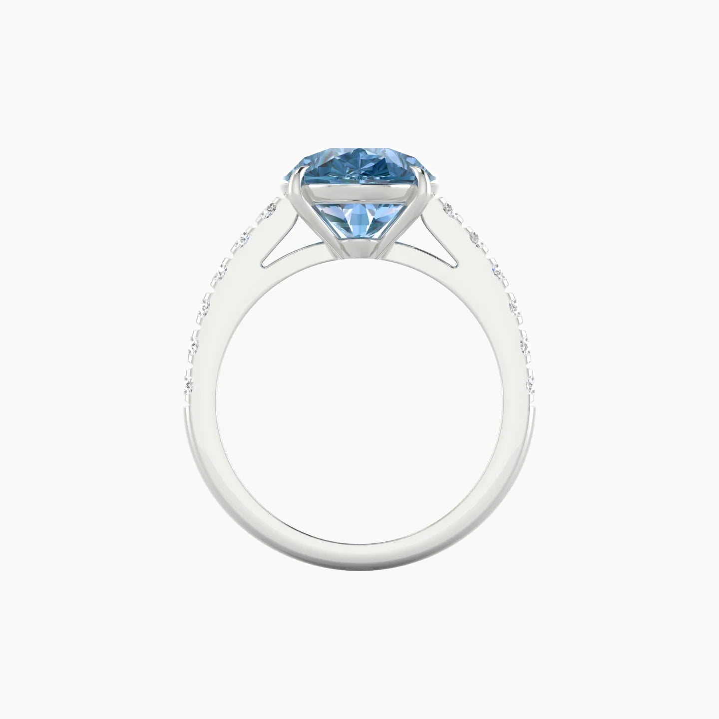 Straight Shank | 18k White Gold 5 ct Pear Cut Ring