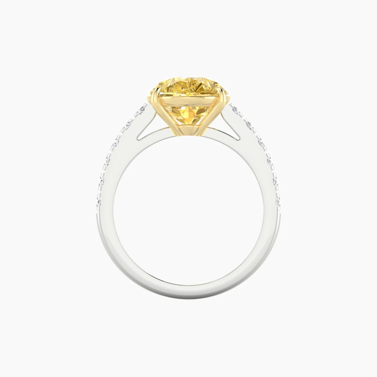 Straight Shank | 18k White & Yellow Gold 5 ct Pear Cut Ring