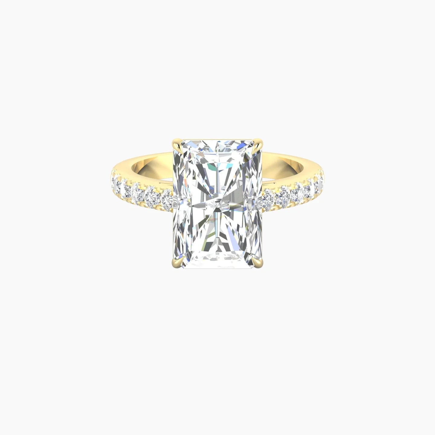 Straight Shank | 18k Yellow Gold 5 ct Radiant Cut Ring