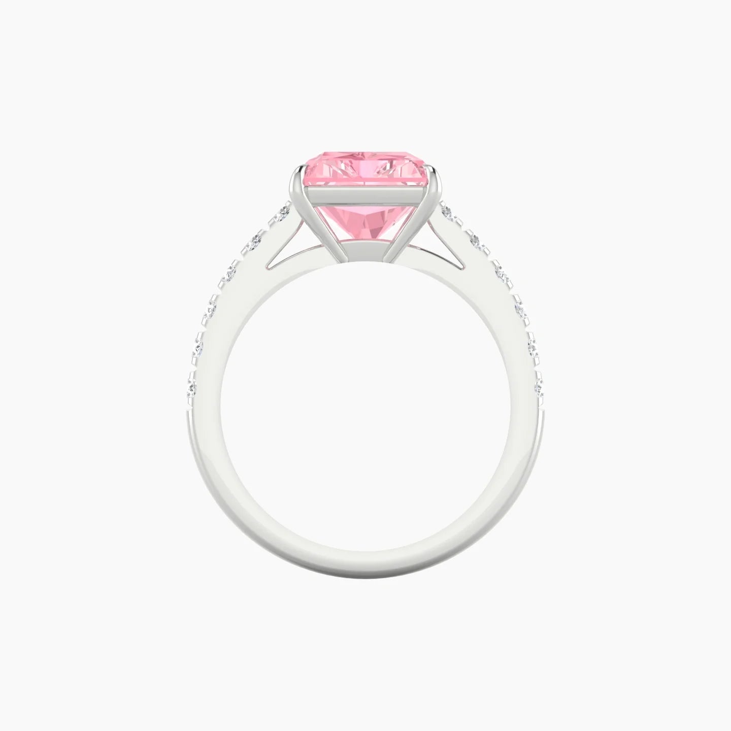 Straight Shank | 18k White Gold 5 ct Radiant Cut Ring