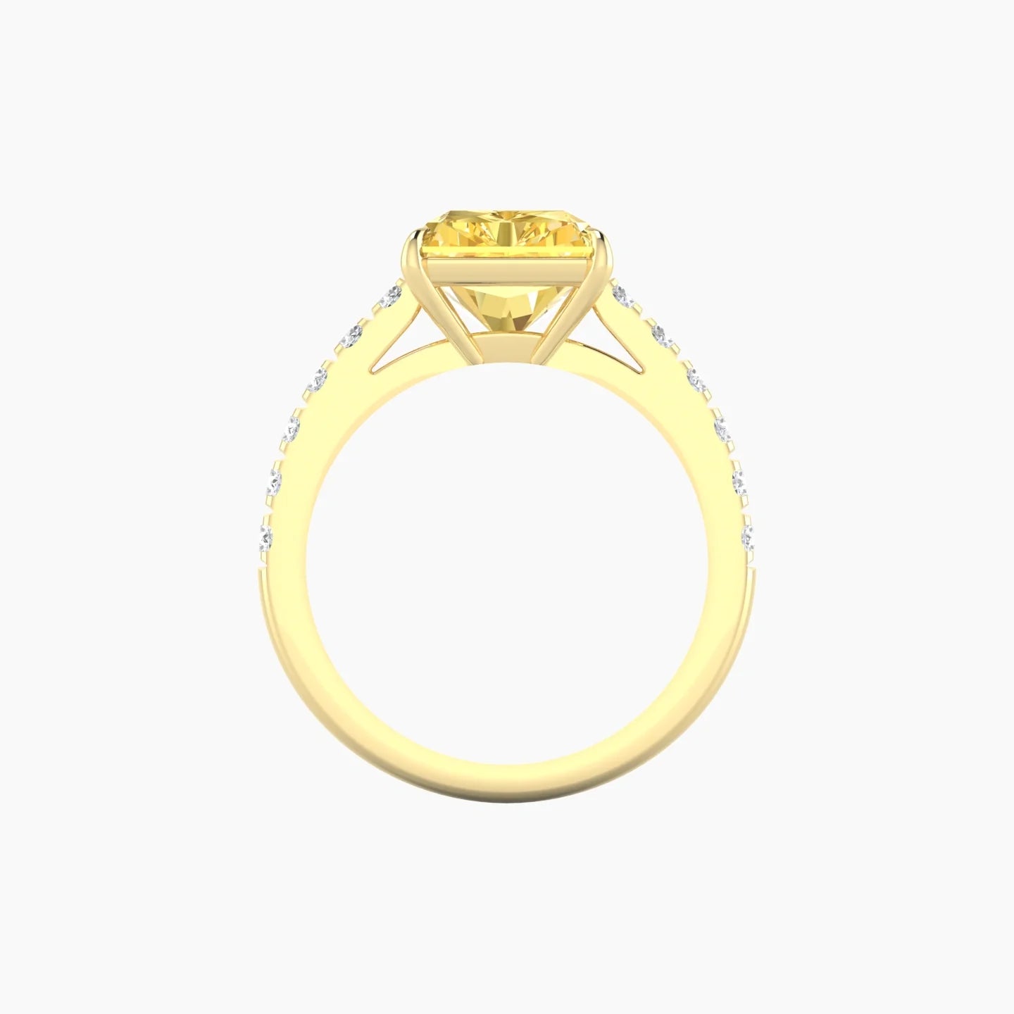 Straight Shank | 18k Yellow Gold 5 ct Radiant Cut Ring