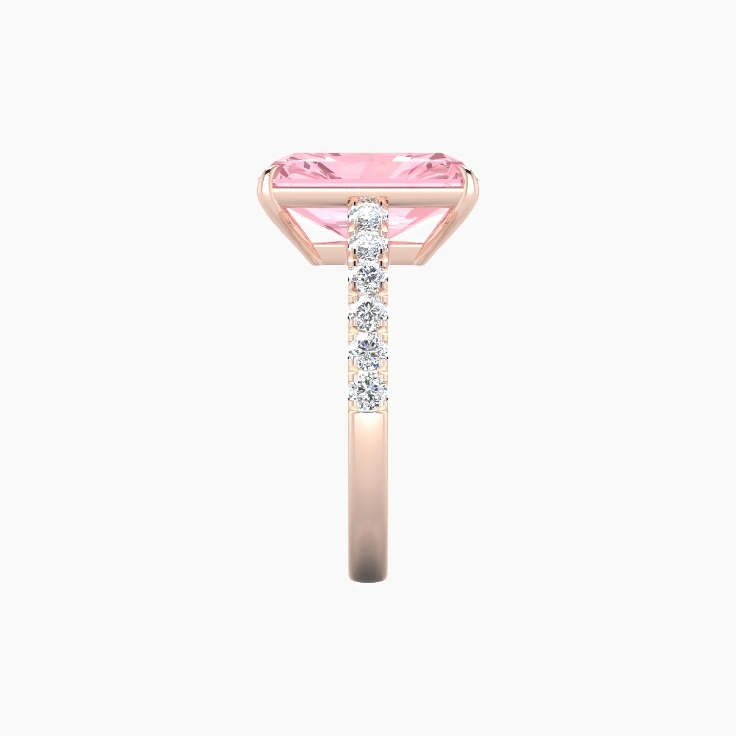 Straight Shank | 18k Rose Gold 5 ct Radiant Cut Ring
