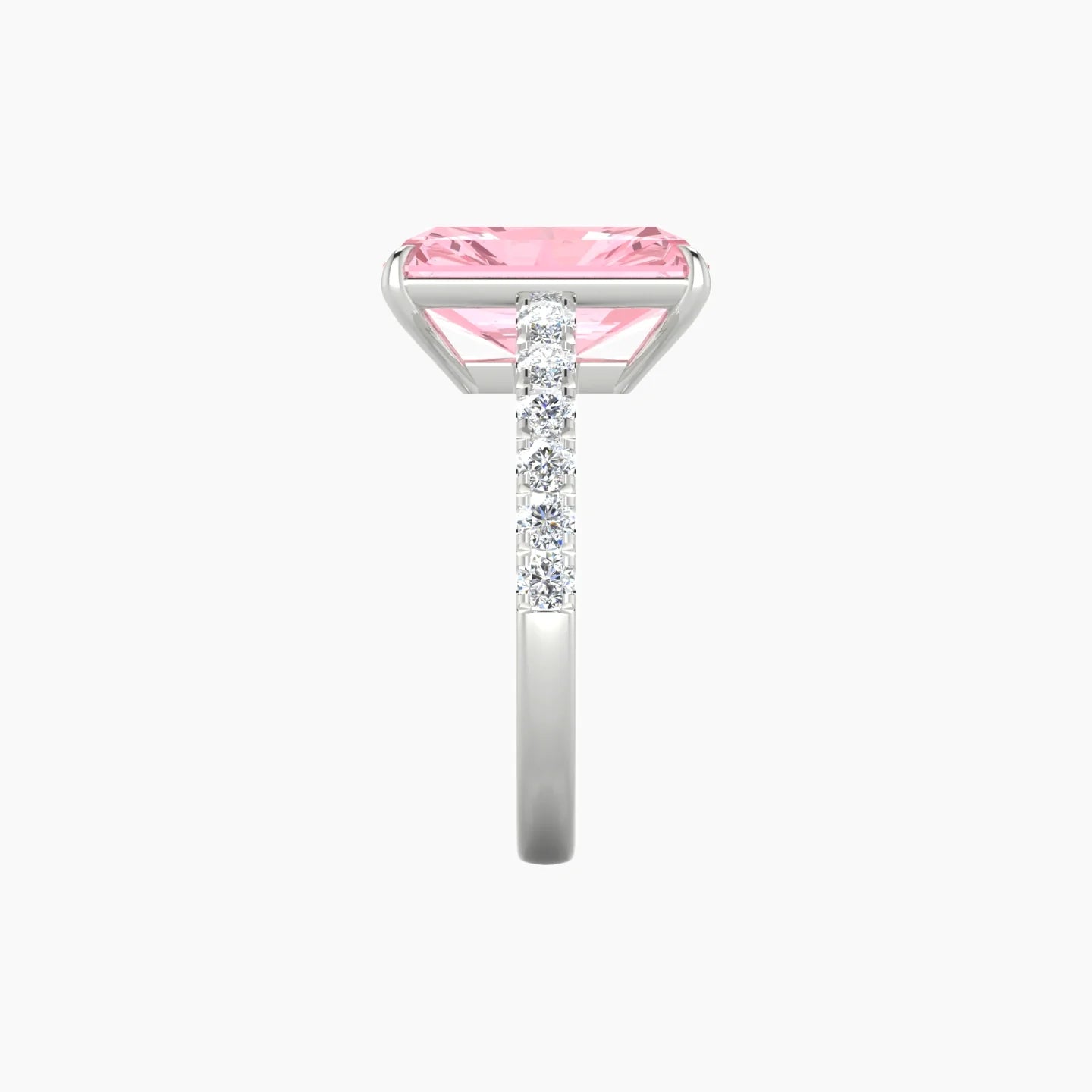 Straight Shank | 18k White Gold 5 ct Radiant Cut Ring