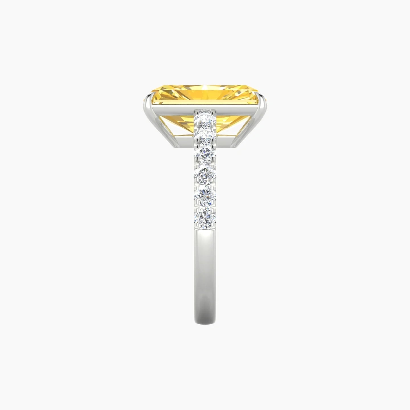 Straight Shank | 18k White Gold 5 ct Radiant Cut Ring