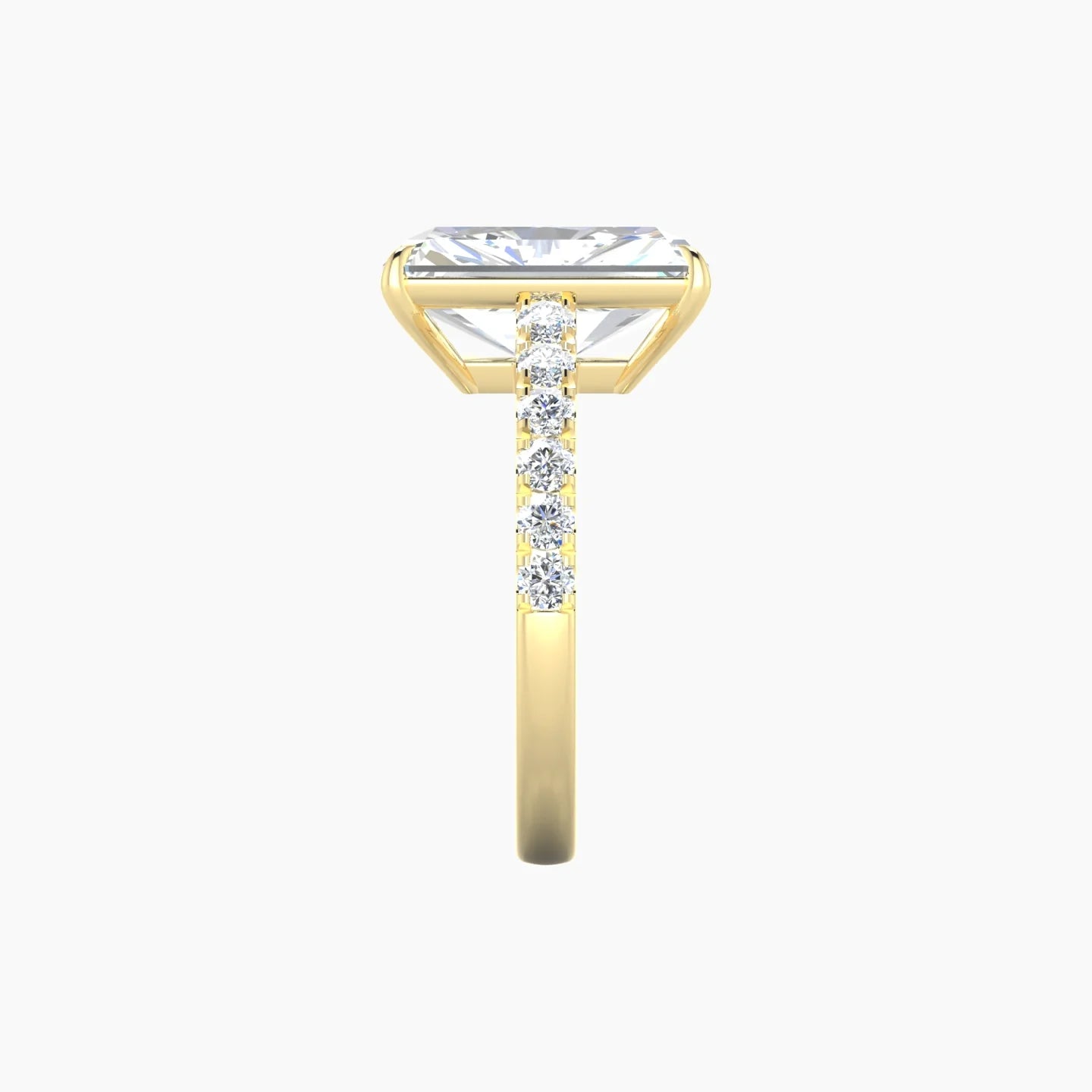 Straight Shank | 18k Yellow Gold 5 ct Radiant Cut Ring