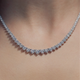16.87ct Round Lab Diamond Tapered Tennis Necklace