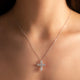 2.24ct Pear - Round Lab Diamond Cross Pendant