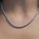 27.6ct Round Lab Diamonds Tennis Necklace