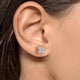 3ct Princess Cut Stud Earrings