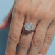4.06ct Radiant Lab Diamond Classic Trilogy