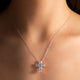 6.06ct Asscher Lab Diamonds Cross Pendant