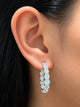 8.57ct Round Lab Diamond Hoop Earrings