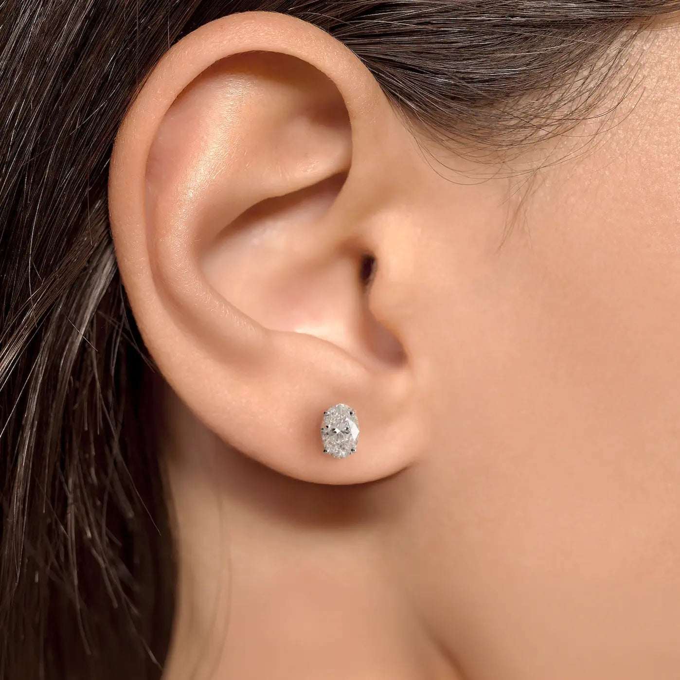 1.70ct Oval Lab Diamond Stud Earrings