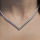 9.75ct Round Lab Diamond Tennis Necklace