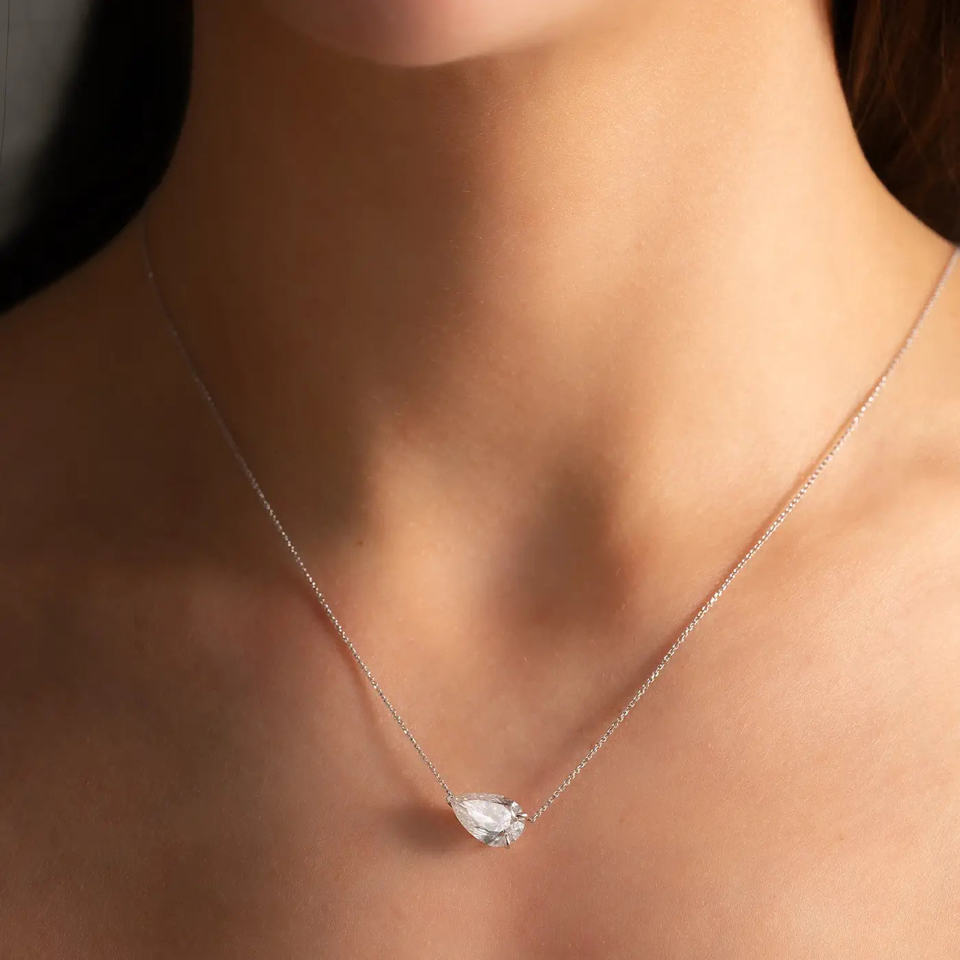 Pear Lab Diamond Pendant | Solitaire