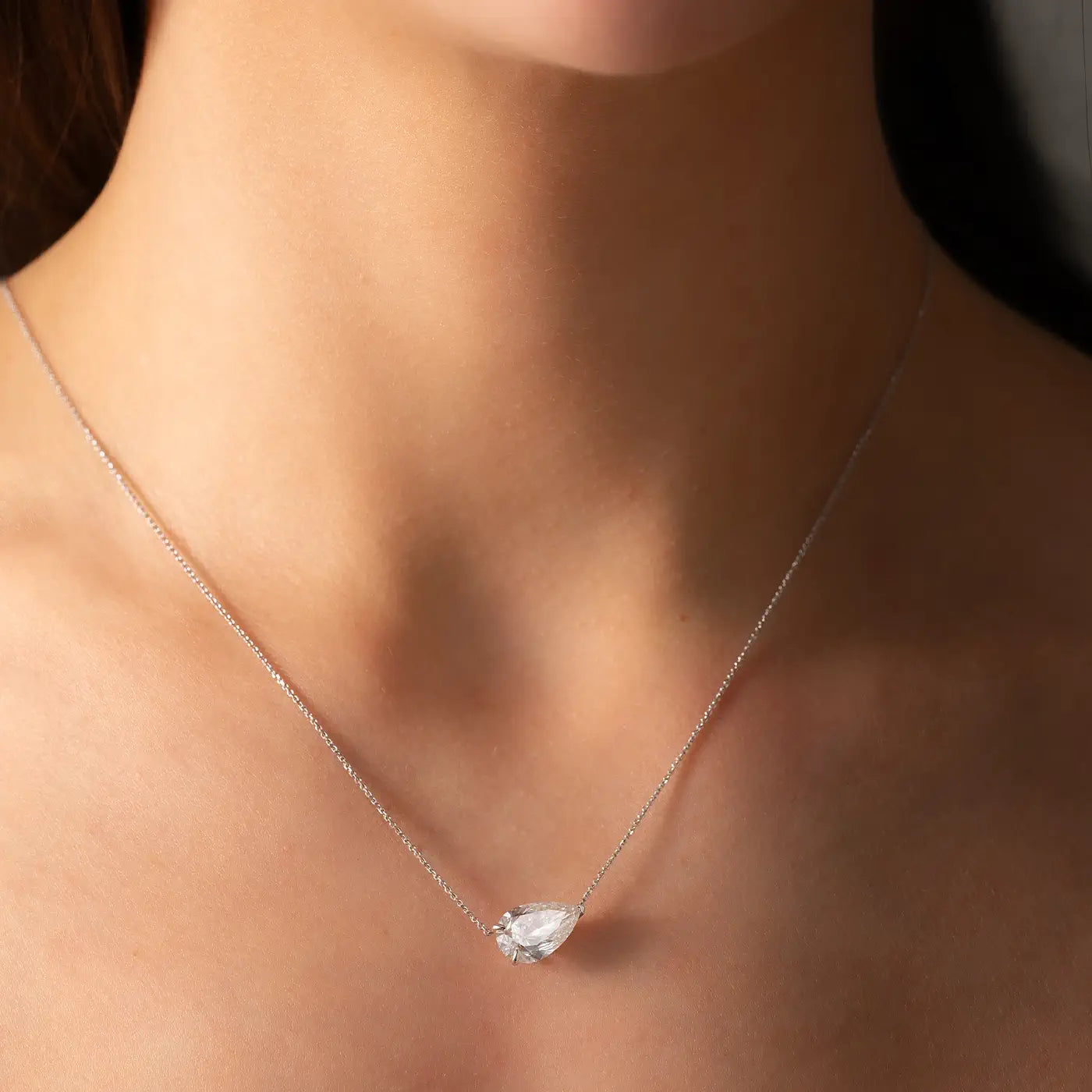 Pear Lab Diamond Pendant | Solitaire