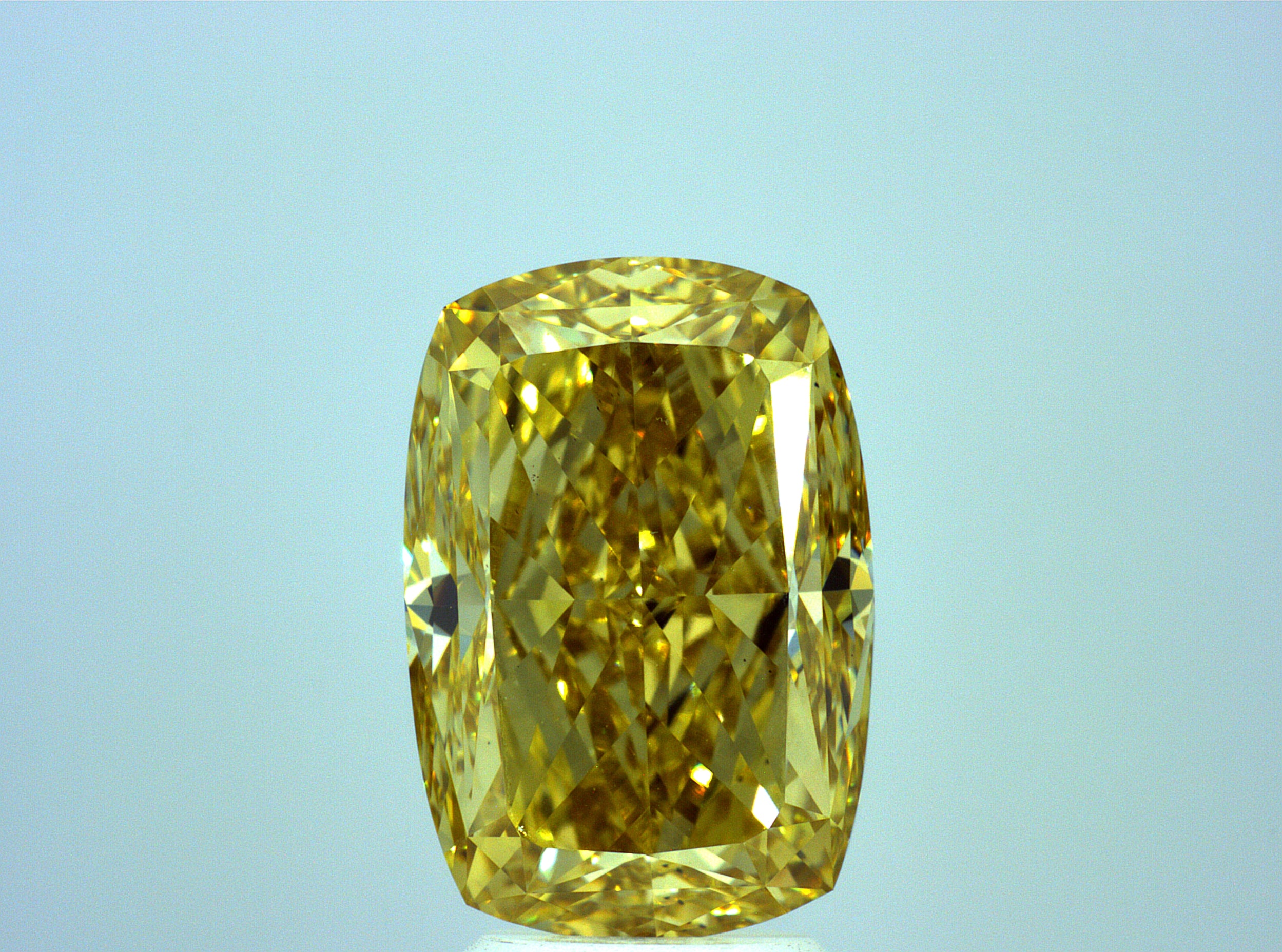 6.55ct Fancy Intense Yellow VS1 Cushion Lab Diamond, IGI Certified