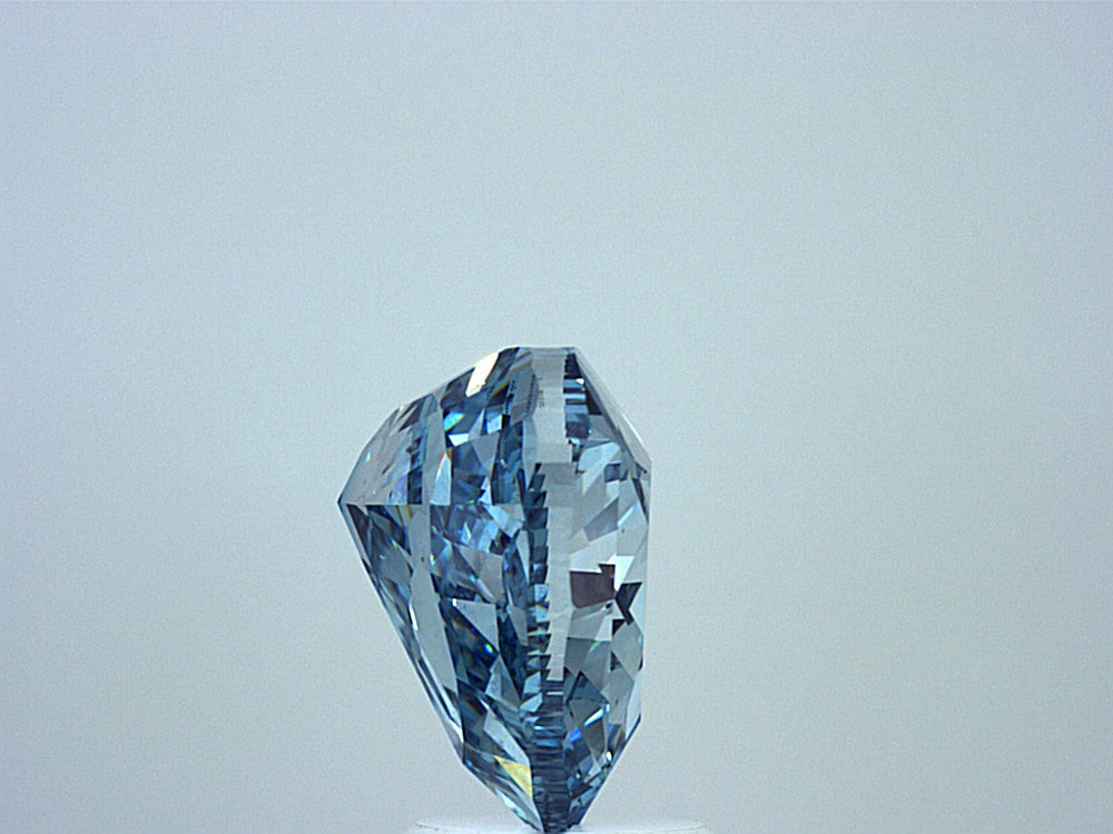 5.13ct Fancy Vivid Blue VS1 Heart Lab Diamond, IGI Certified