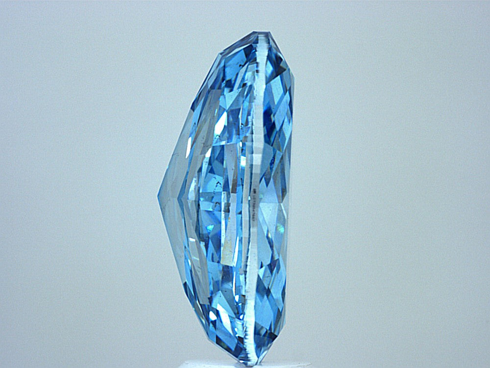 8.11ct Fancy Vivid Blue VS2 Oval Lab Diamond, IGI Certified