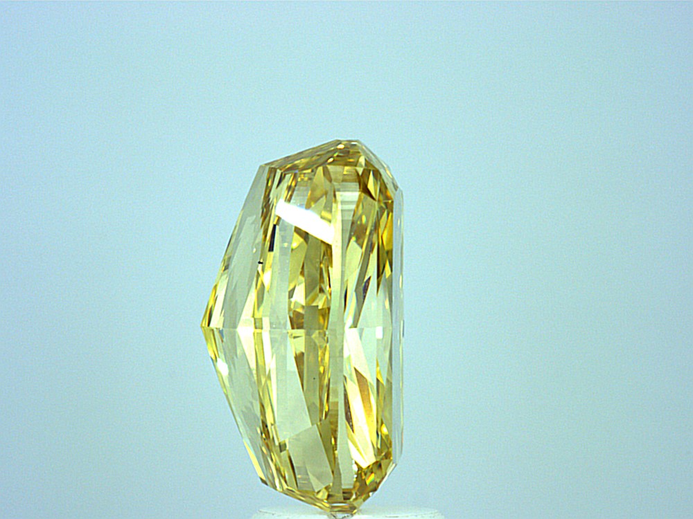 6.55ct Fancy Intense Yellow VS1 Cushion Lab Diamond, IGI Certified