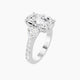 Cushion Lab Diamond Ring | Classic Heart Trilogy with Reverse Shank