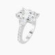 Radiant Lab Diamond Ring | Classic Heart Trilogy with Reverse Shank