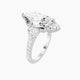 Marquise Lab Diamond Ring | Classic Heart Trilogy with Straight Shank