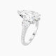 Pear Lab Diamond Ring | Classic Heart Trilogy with Straight Shank