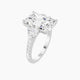 Radiant Lab Diamond Ring | Classic Heart Trilogy with Straight Shank