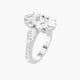 Oval Lab Diamond Ring | Classic Pear Trilogy with Reverse Shank