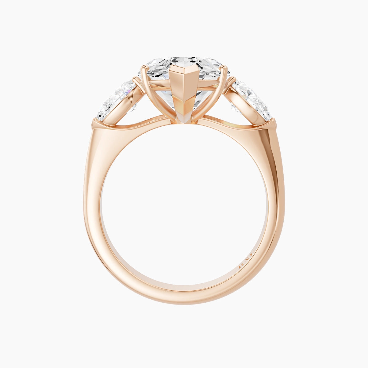 Classic Pear Trilogy | 18k Rose Gold 5 ct Marquise White Lab Diamond Ring