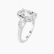 Cushion Lab Diamond Ring | Classic Pear Trilogy with Straight Shank