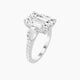 Emerald Lab Diamond Ring | Classic Pear Trilogy with Straight Shank