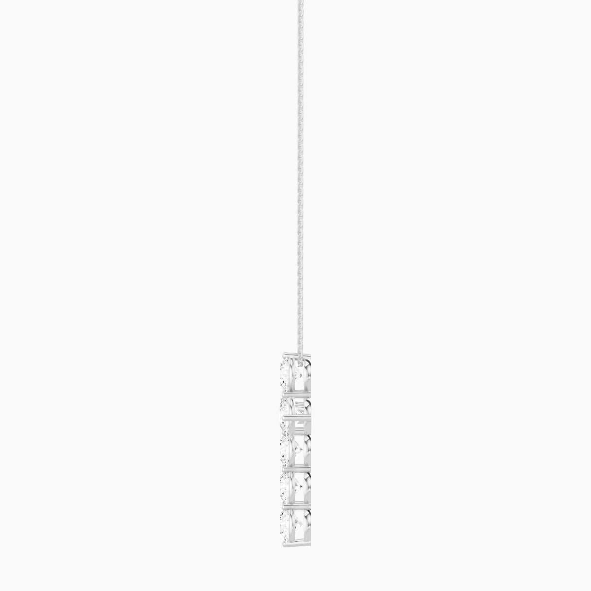 Cross | 18k White Gold 0.50 ct White Lab Diamond Round Pendant