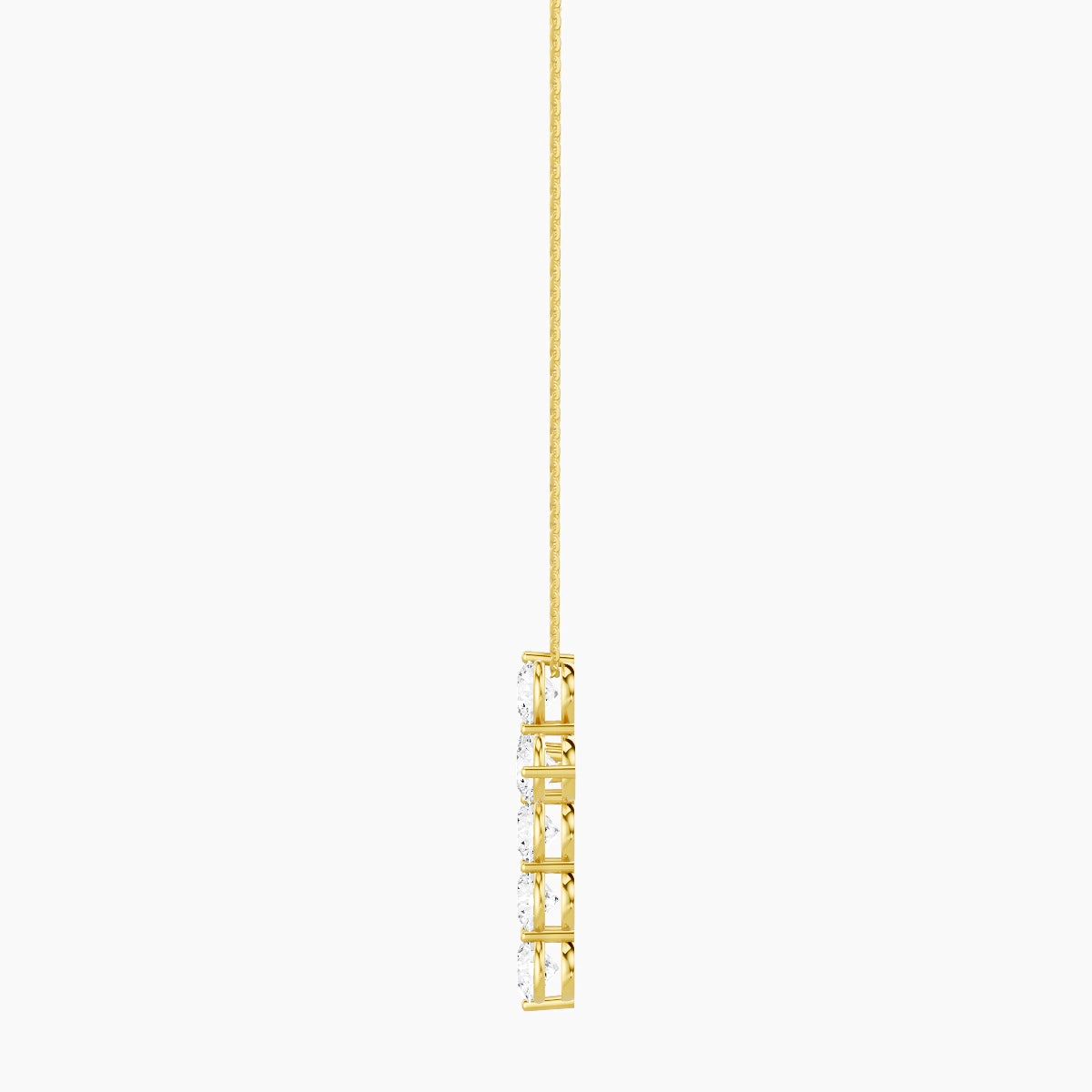 Cross | 18k Yellow Gold 0.50 ct White Lab Diamond Round Pendant