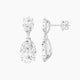 Pear White Lab Diamond Drop Earrings | 14 ct total