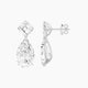 Pear & Asscher White Lab Diamond Drop Earrings | 13 ct total