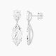 Marquise & Pear White Lab Diamond Drop Earrings | 14 ct total