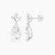Pear & Asscher White Lab Diamond Drop Earrings | 13 ct total