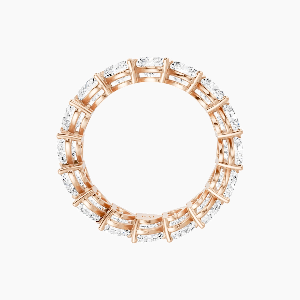 East-West Eternity Ring | 18k Rose Gold 4.6 x 4.15 mm Heart White Lab Diamond