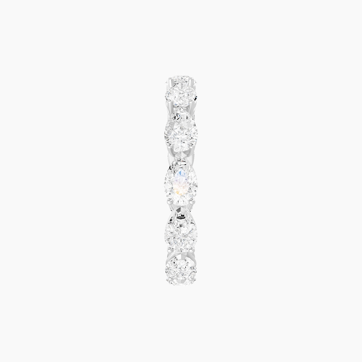 East-West Eternity Ring | 18k White Gold 4.65 x 3 mm Pear White Lab Diamond