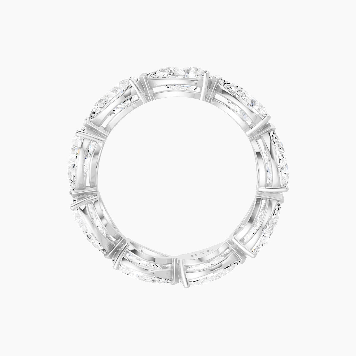 East-West Eternity Ring | 18k White Gold 6.9 x 4.45 mm Pear White Lab Diamond