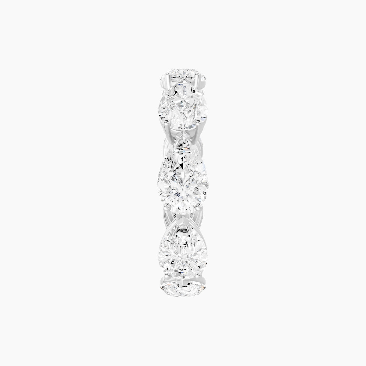 East-West Eternity Ring | 18k White Gold 6.9 x 4.45 mm Pear White Lab Diamond