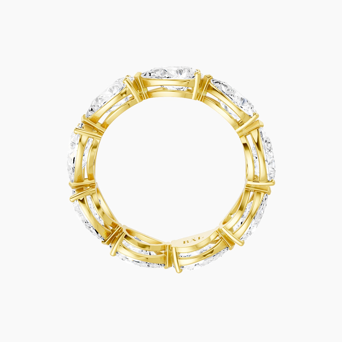 East-West Eternity Ring | 18k Yellow Gold 6.9 x 4.45 mm Pear White Lab Diamond