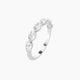 East-West Pear Lab Diamond Half Eternity Ring | 0.15 ct each