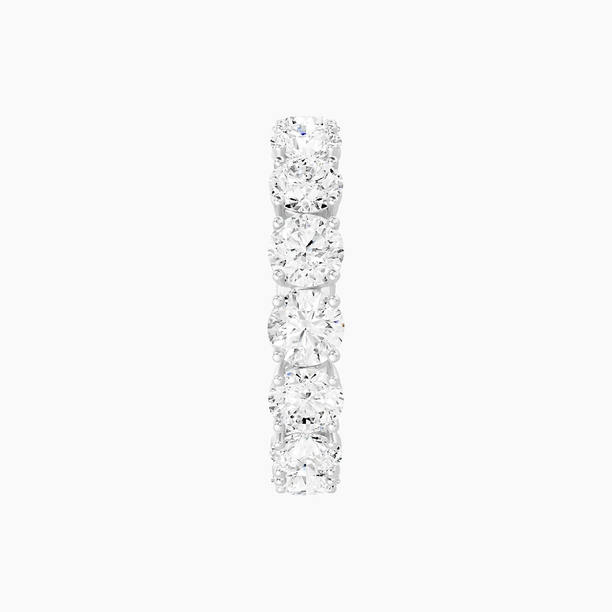 Eternity Ring | 18k White Gold 4 mm Round White Lab Diamond with 4 Prongs