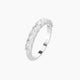 Square Cushion Lab Diamond Half Eternity Ring | 0.15 ct each with shared prongs