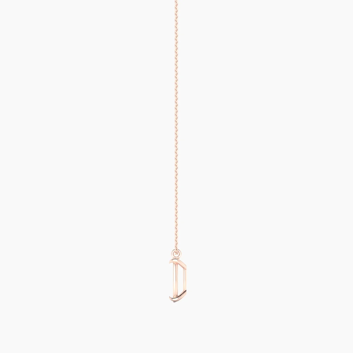 Hanging Solitaire | 18k Rose Gold 3-4.99 ct Cushion Cut Pendant Setting