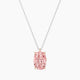 Cushion Pink Lab Diamond Pendant | Hanging Solitaire